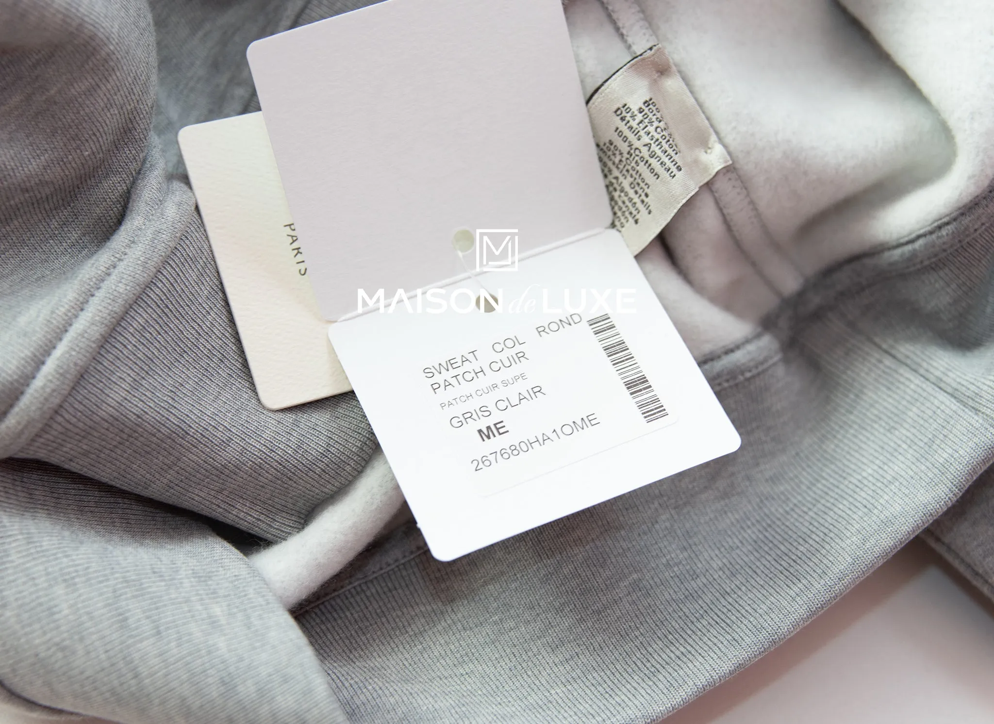 Hermes Gris Clair Super H Crewneck Sweater M