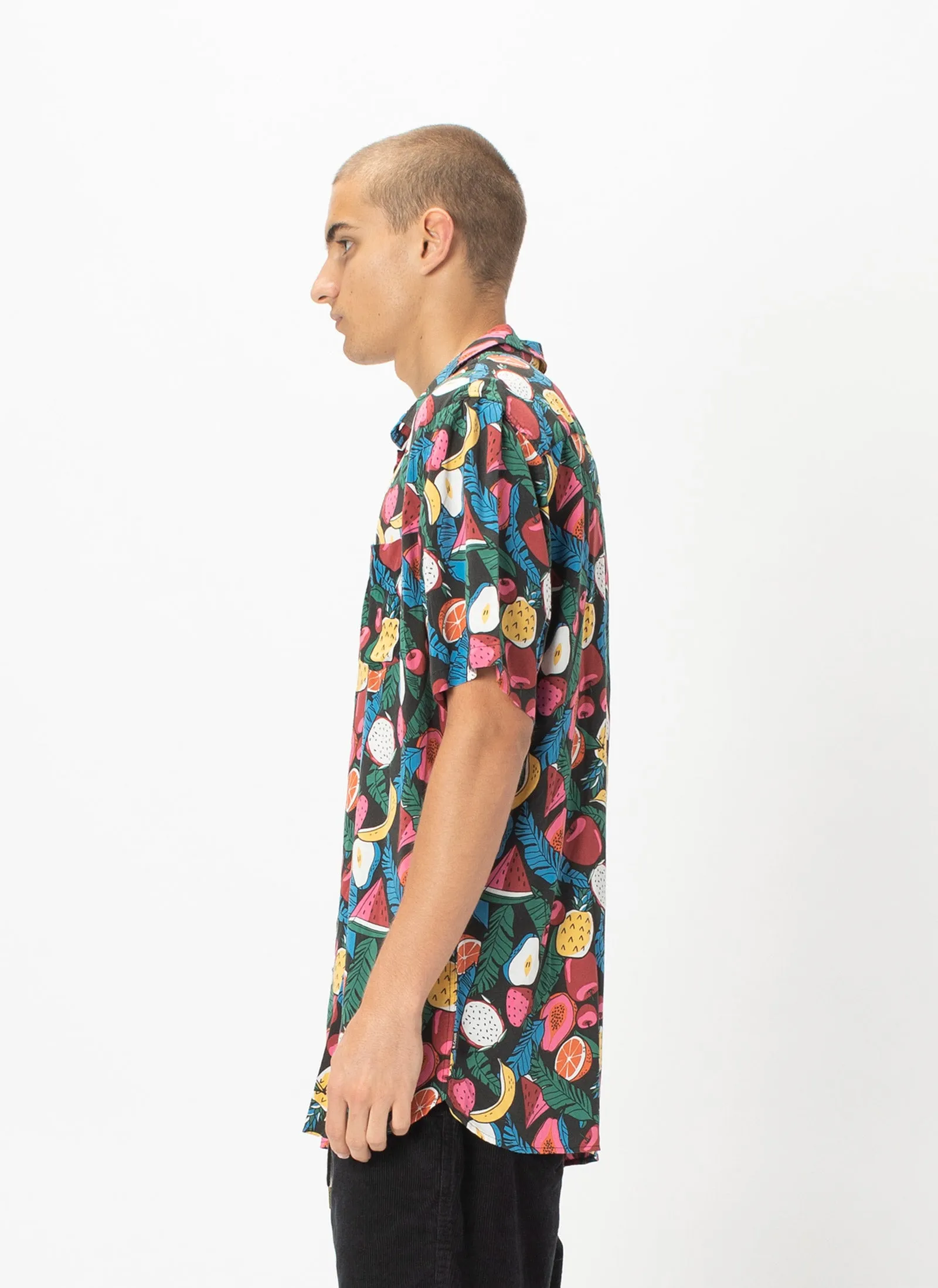 Holiday Short-Sleeve Shirt Black Fruits - Sale