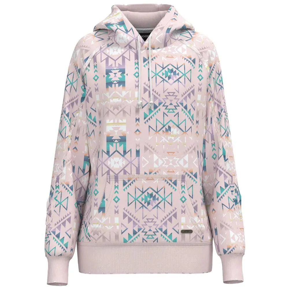 Hooey Ladies Patterned Pink Hoody