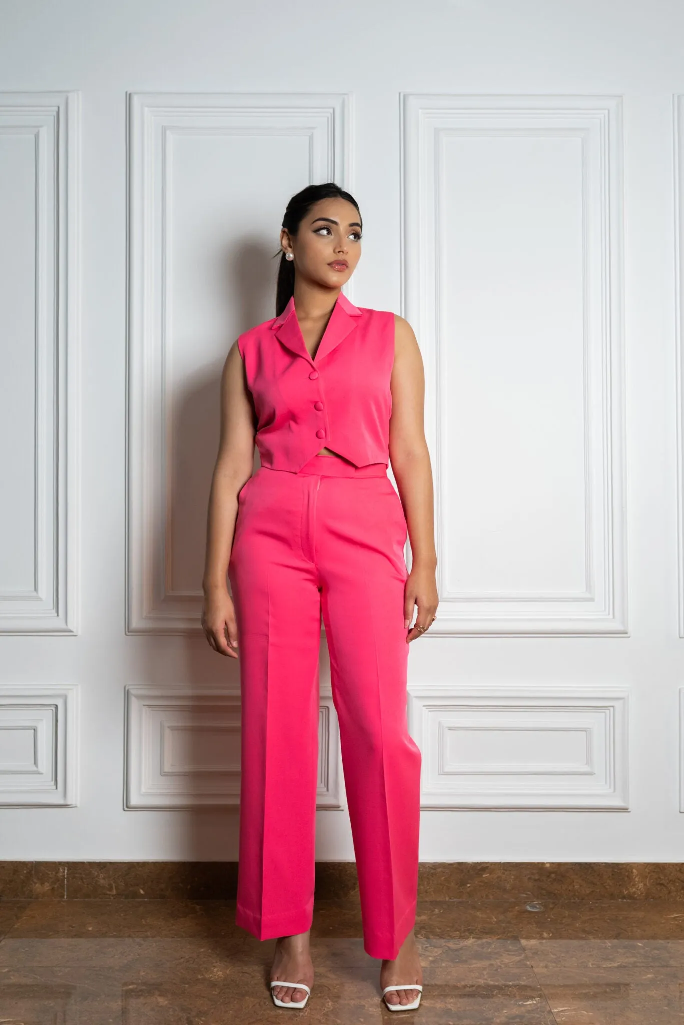 Hot Pink Waistcoat with Pants