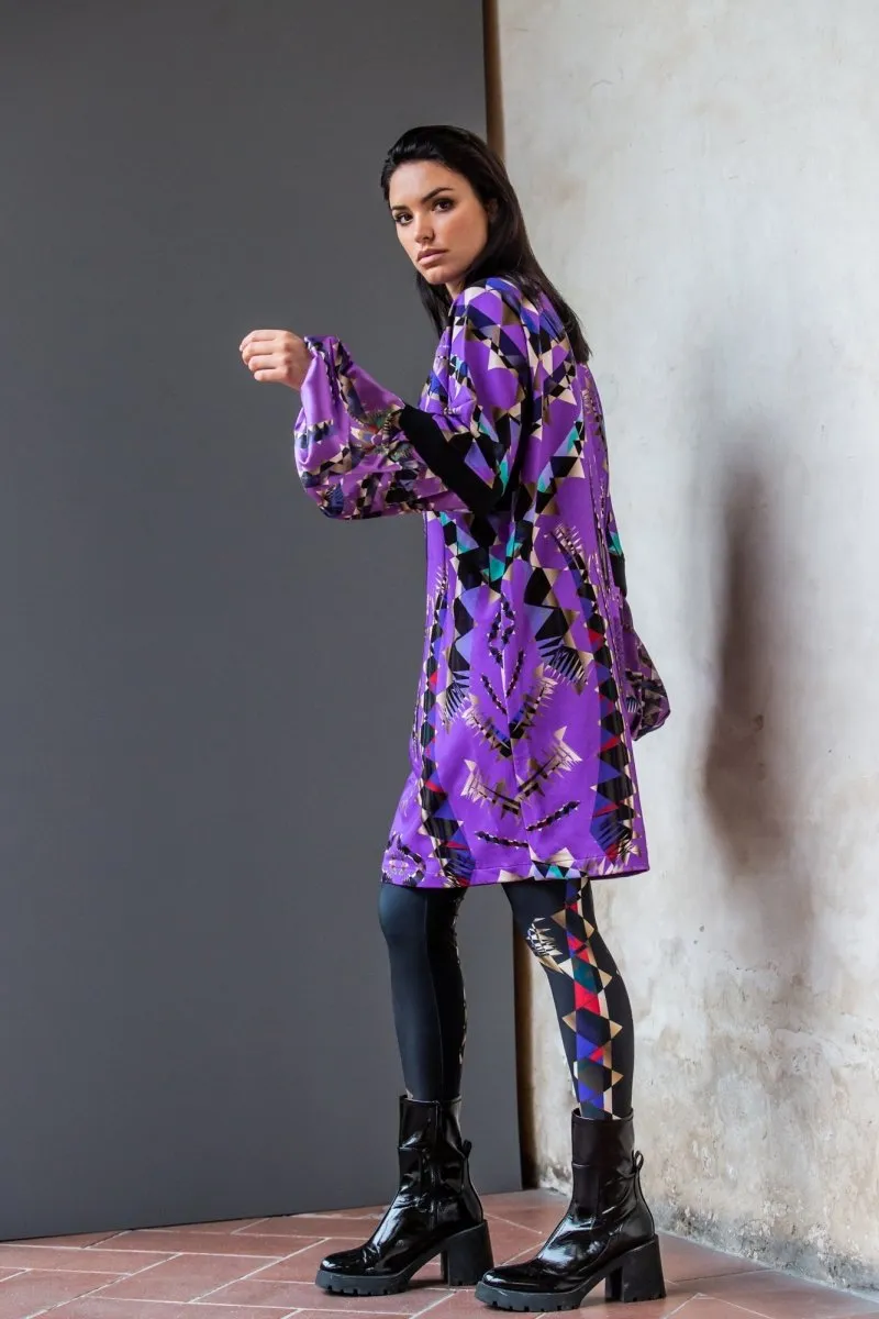 Imperial Violet Puff Dress