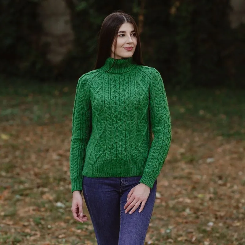 Irish Turtleneck Women's Sweater