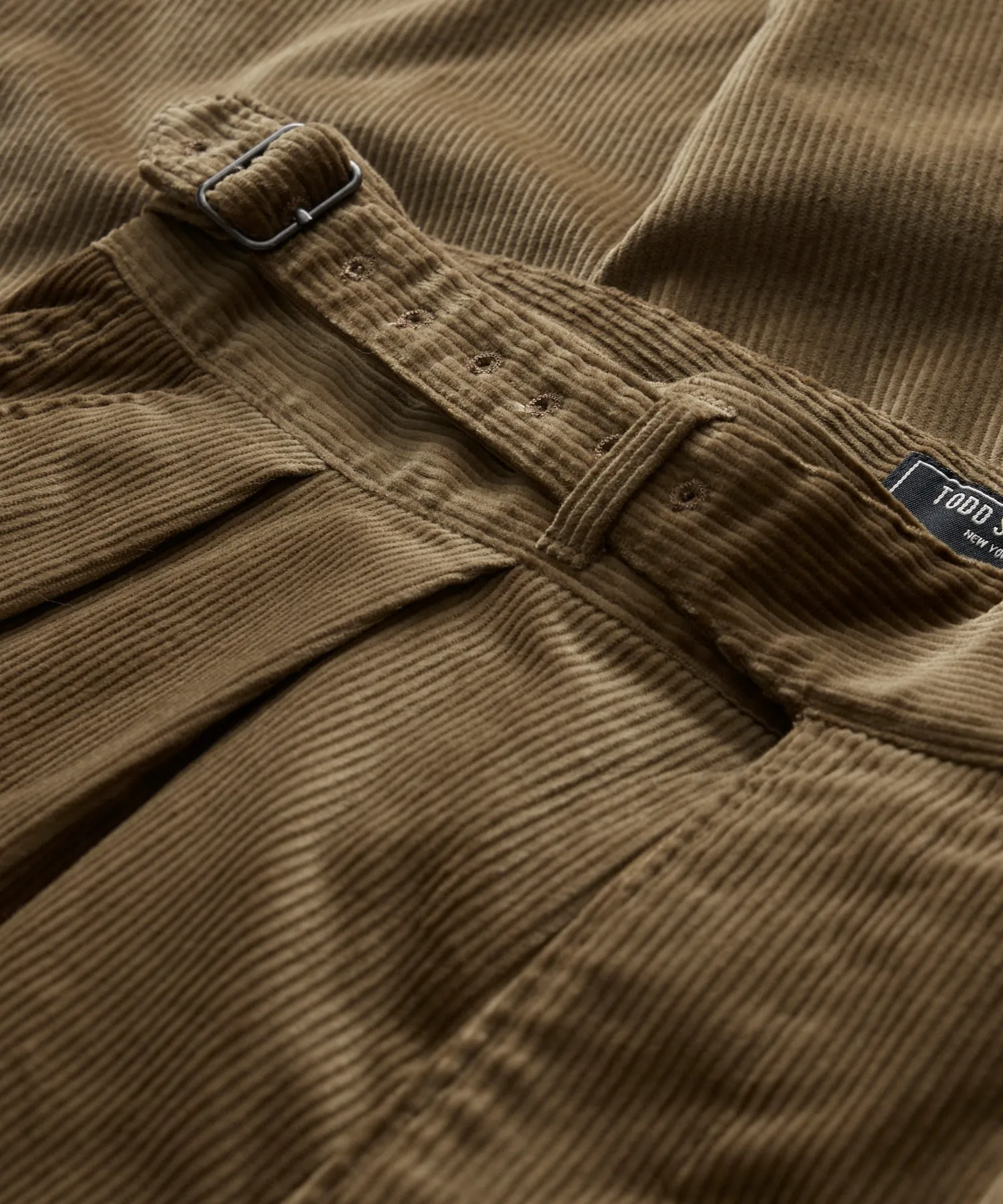 Italian Corduroy Gurkha Trouser in Khaki