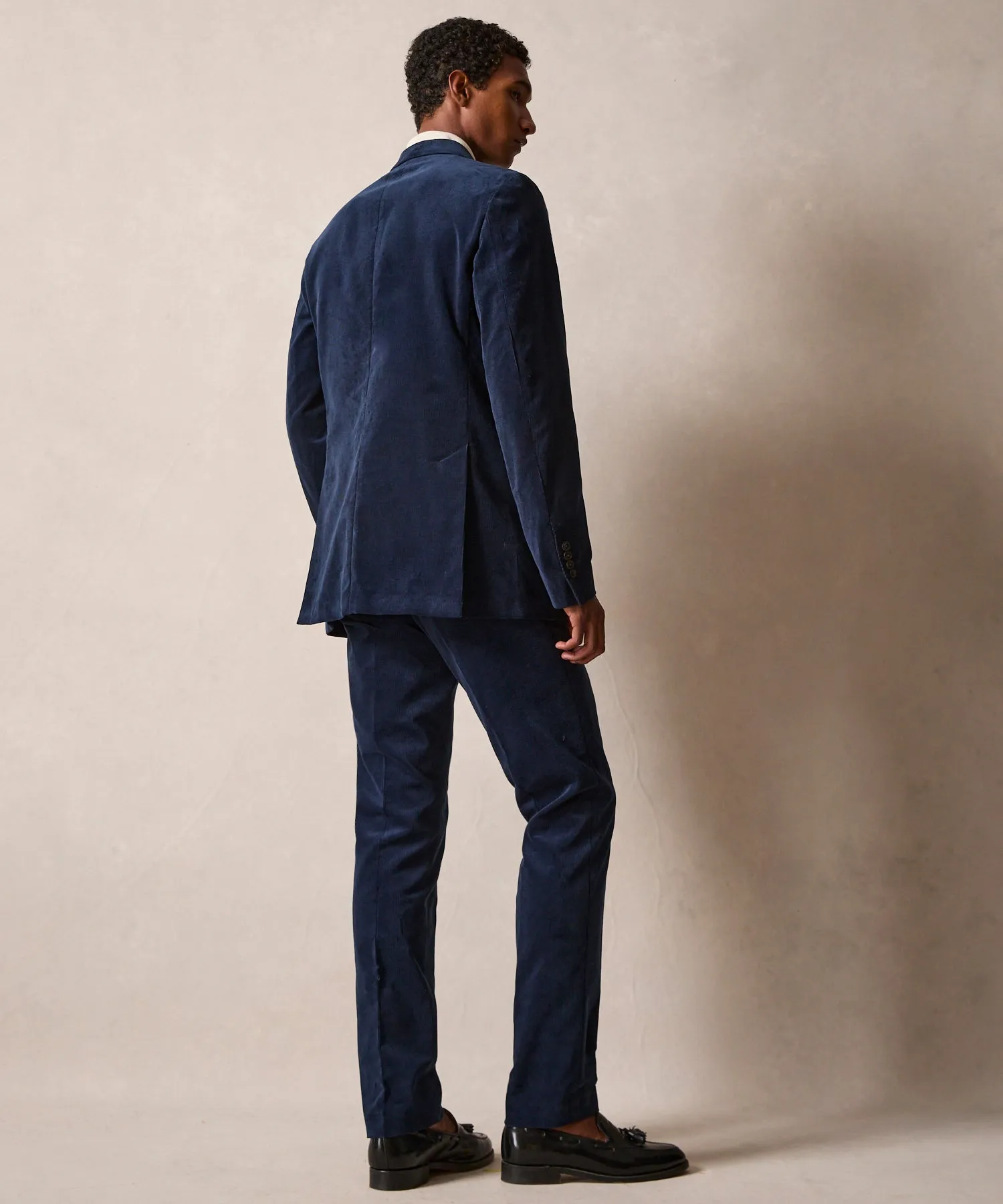 Italian Corduroy Sutton Jacket in Navy