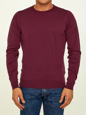 John Smedley Plum-colored Merino Jumper