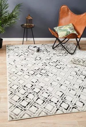 Jordyn Modern Rug White Black Grey