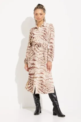 Joseph Ribkoff Snakeskin Print Shirt Dress - 233259