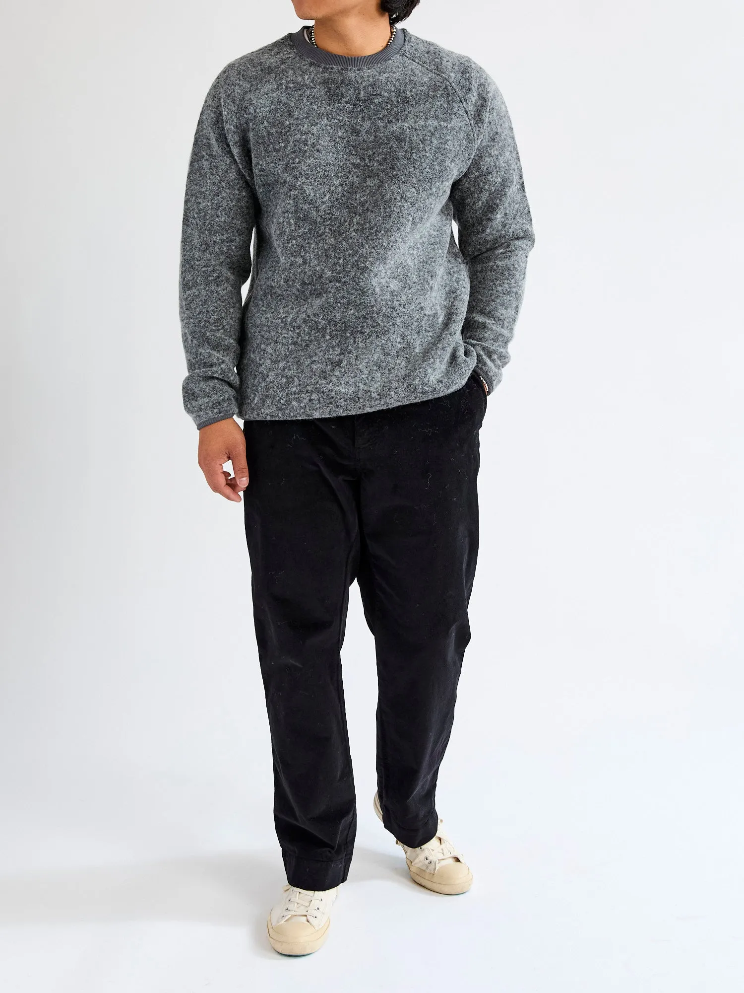 Junction Sweat Jumper in Grey Wool