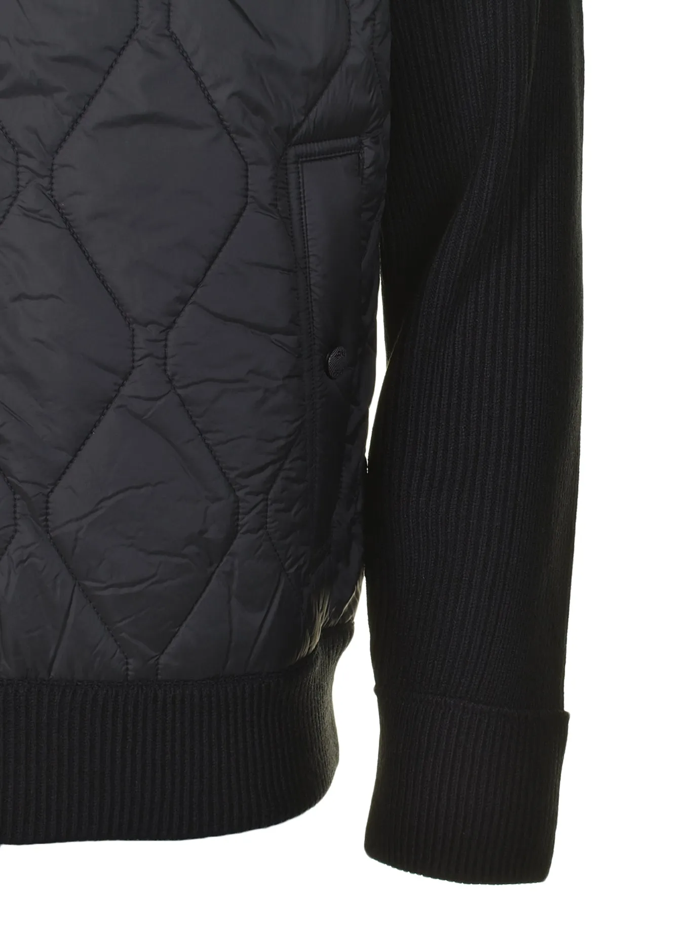 Kaflero Knitted Full Zip Hooded Jumper Black