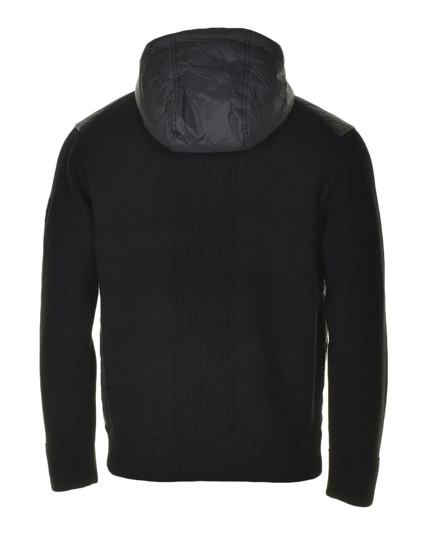 Kaflero Knitted Full Zip Hooded Jumper Black