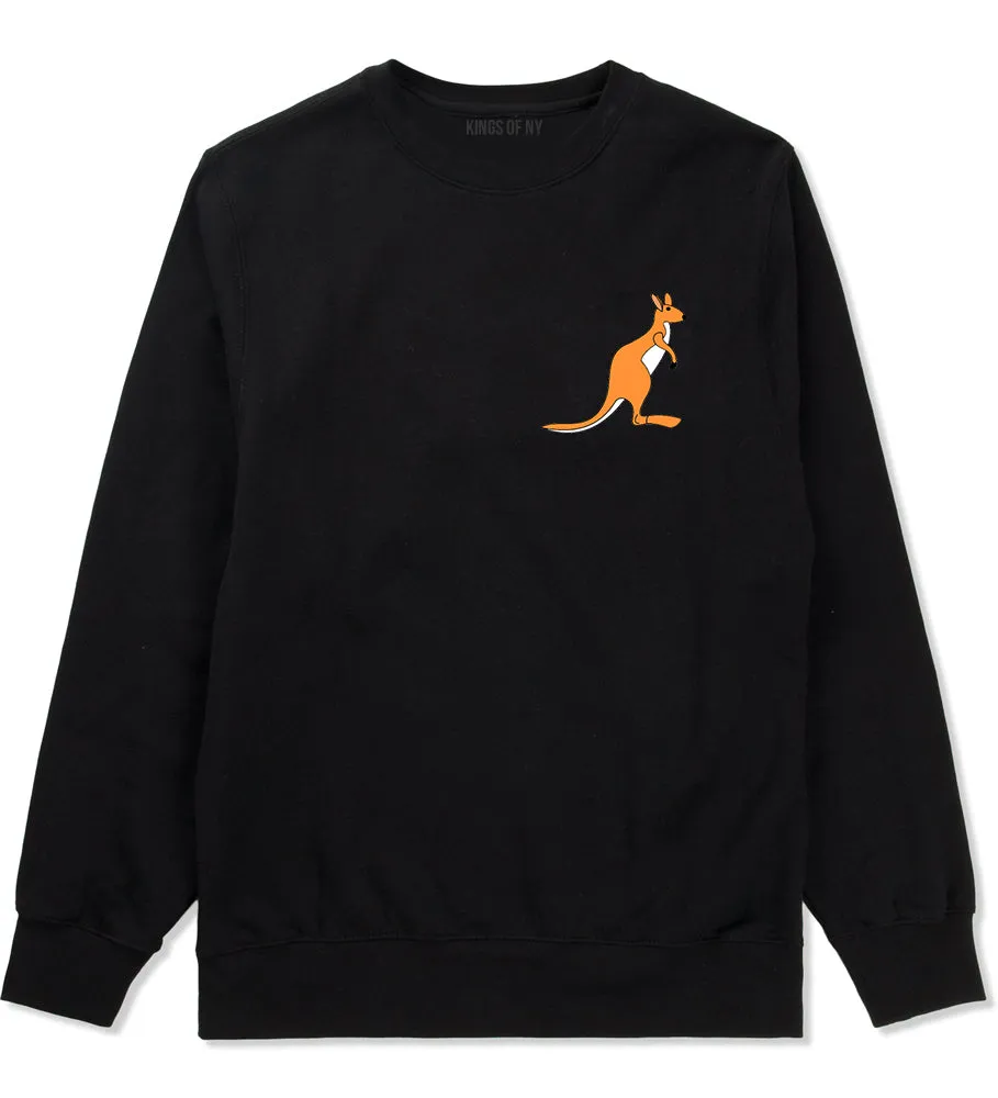 Kangaroo Animal Chest Mens Crewneck Sweatshirt