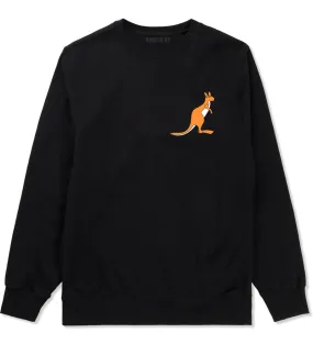 Kangaroo Animal Chest Mens Crewneck Sweatshirt