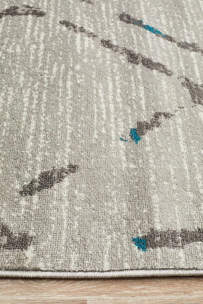 Kendall Contemporary Diamond Rug Grey Blue