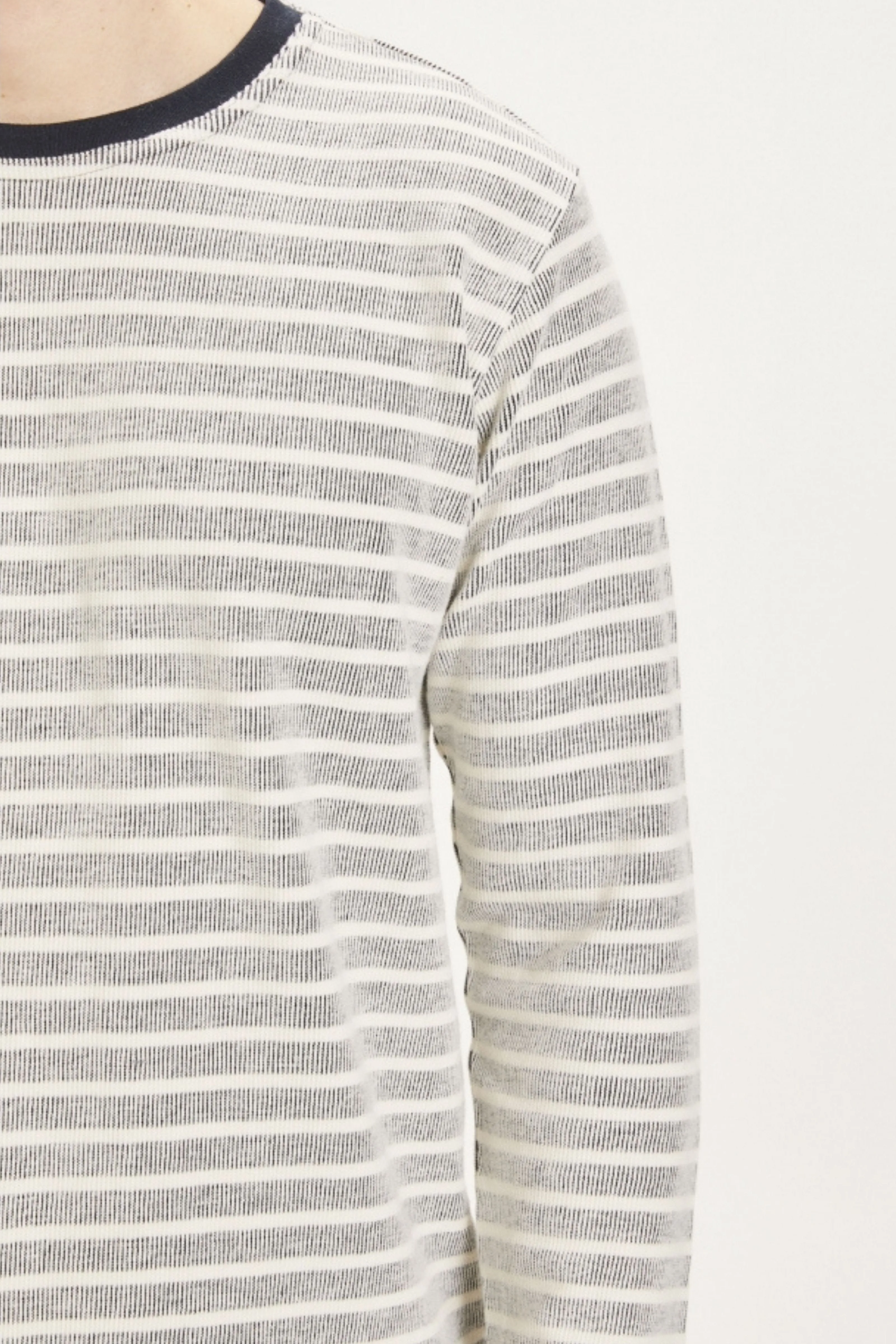 Knowledge Cotton Locust Striped Long Sleeve Top - GOTS Vegan