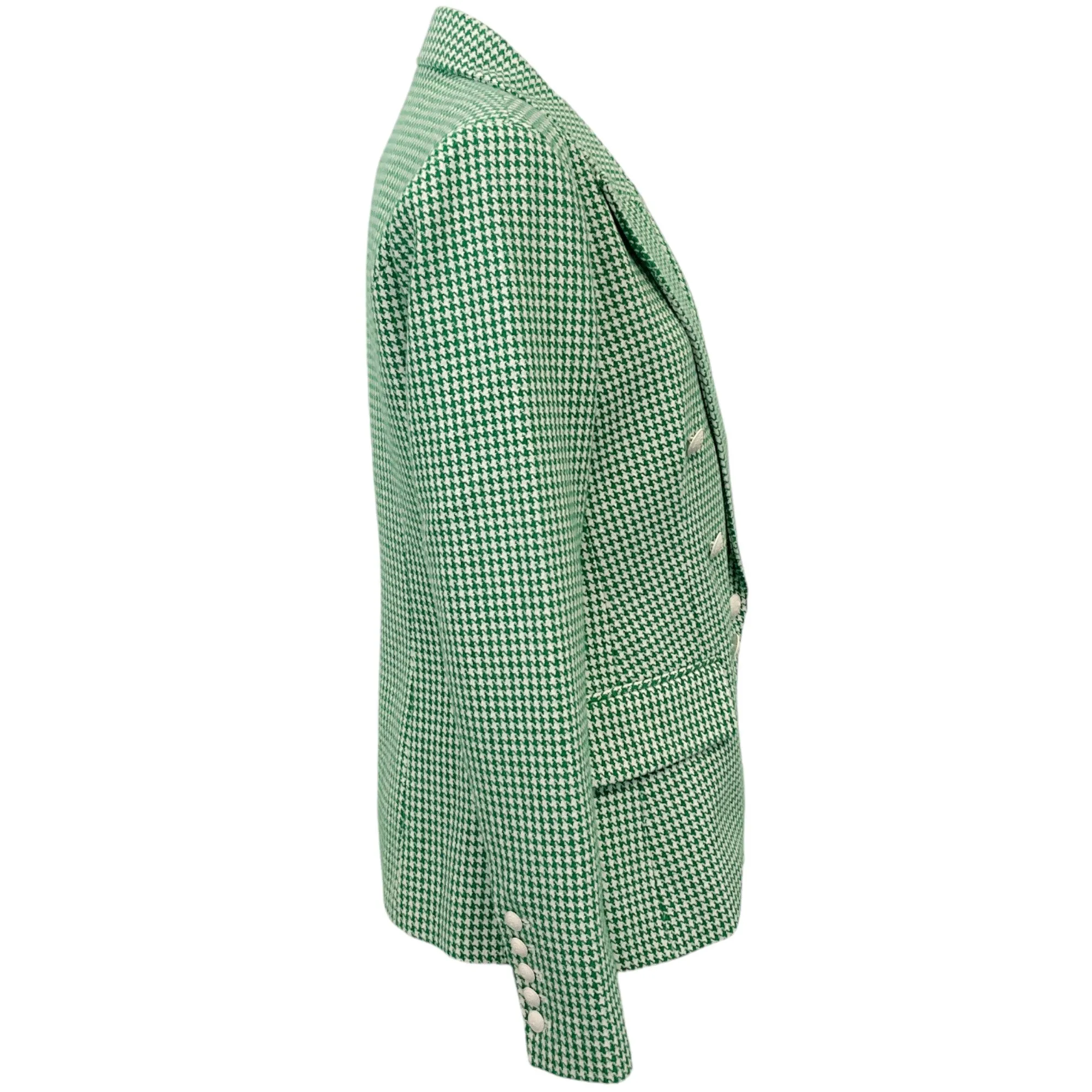 L'Agence Green / White Houndstooth Kenzie Blazer