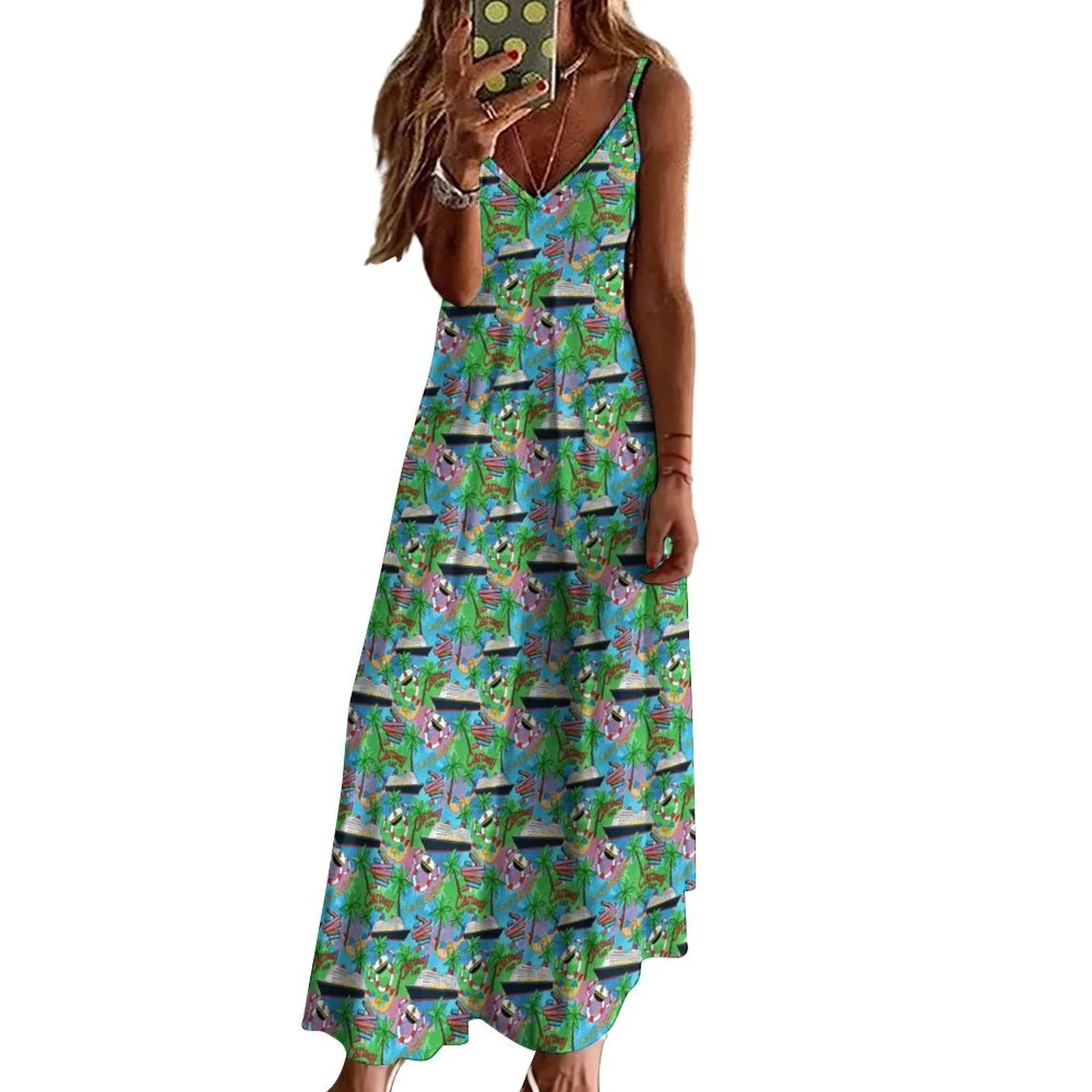 Let's Cruise Women's Summer Slip Long Dress