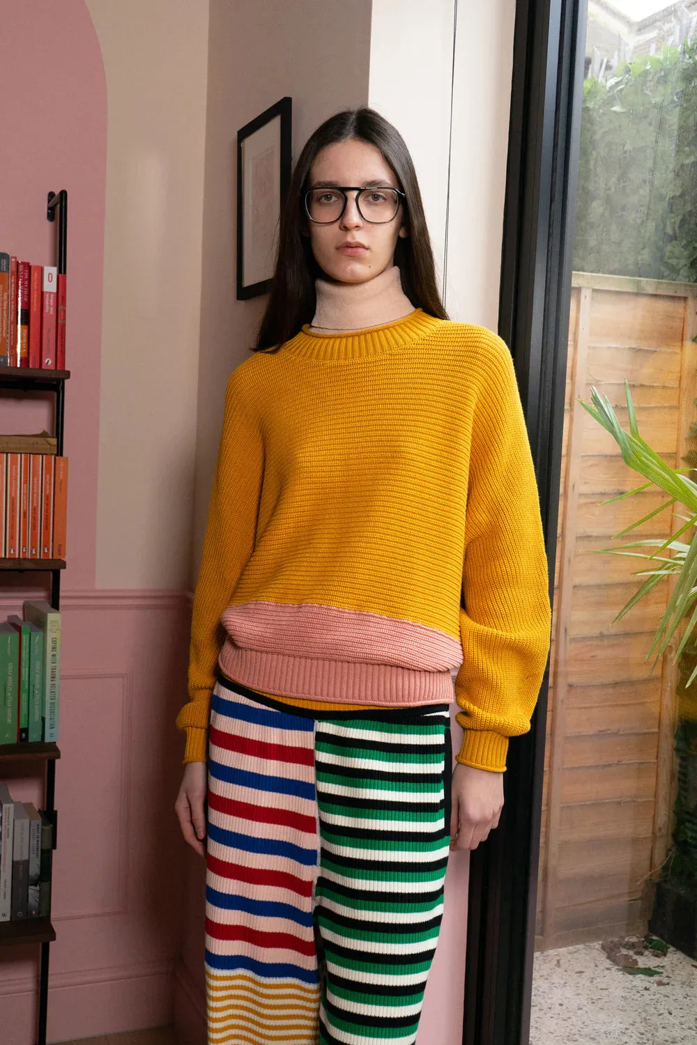 L.F. Markey Vernon Pink Ochre Knit Sweater