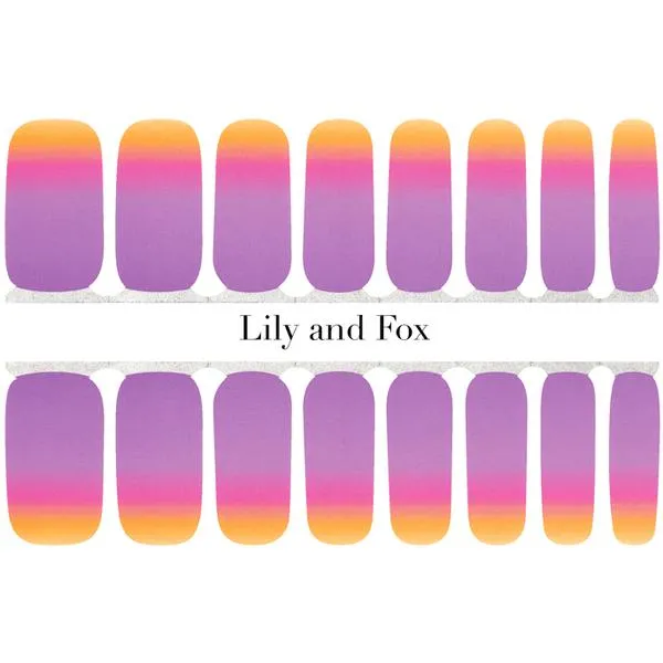 Lily and Fox - Nail Wrap - Tropical Sunset