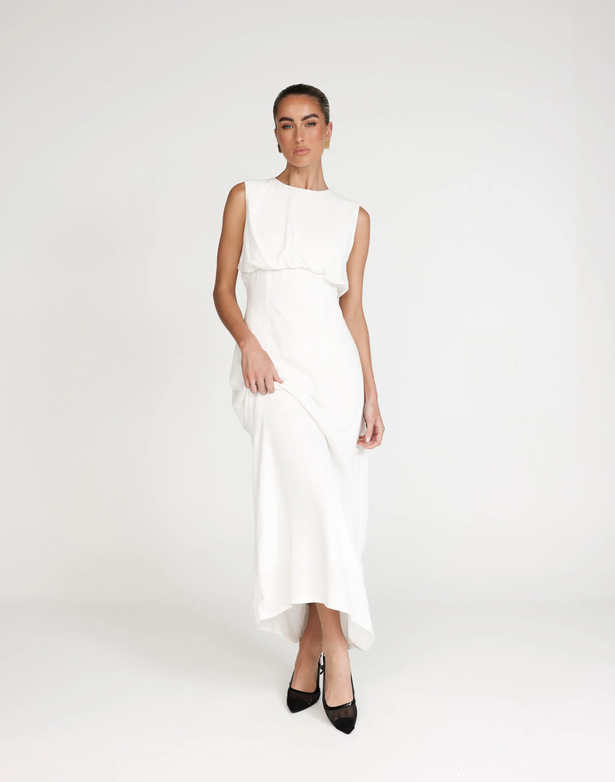 Liza Maxi Dress (White)