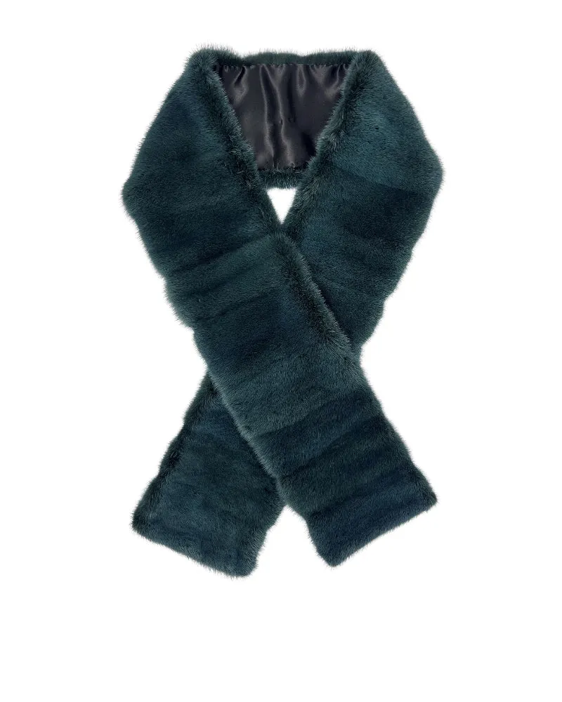 Long Cross Cut Mink Scarf