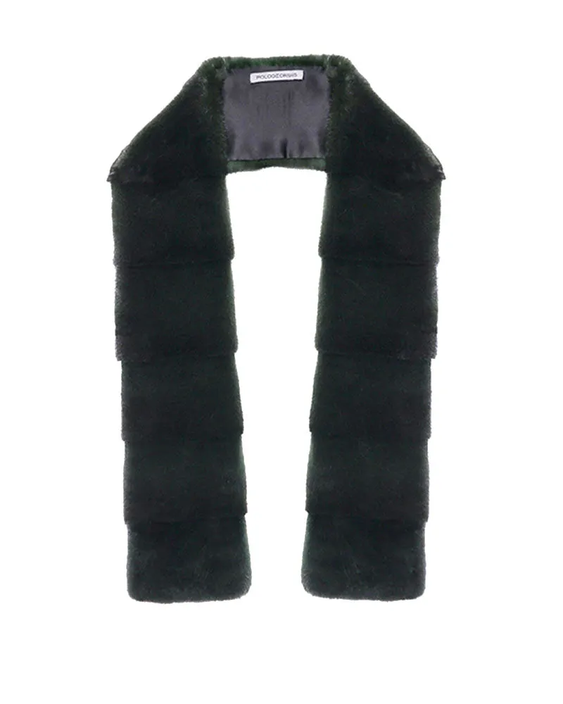 Long Cross Cut Mink Scarf