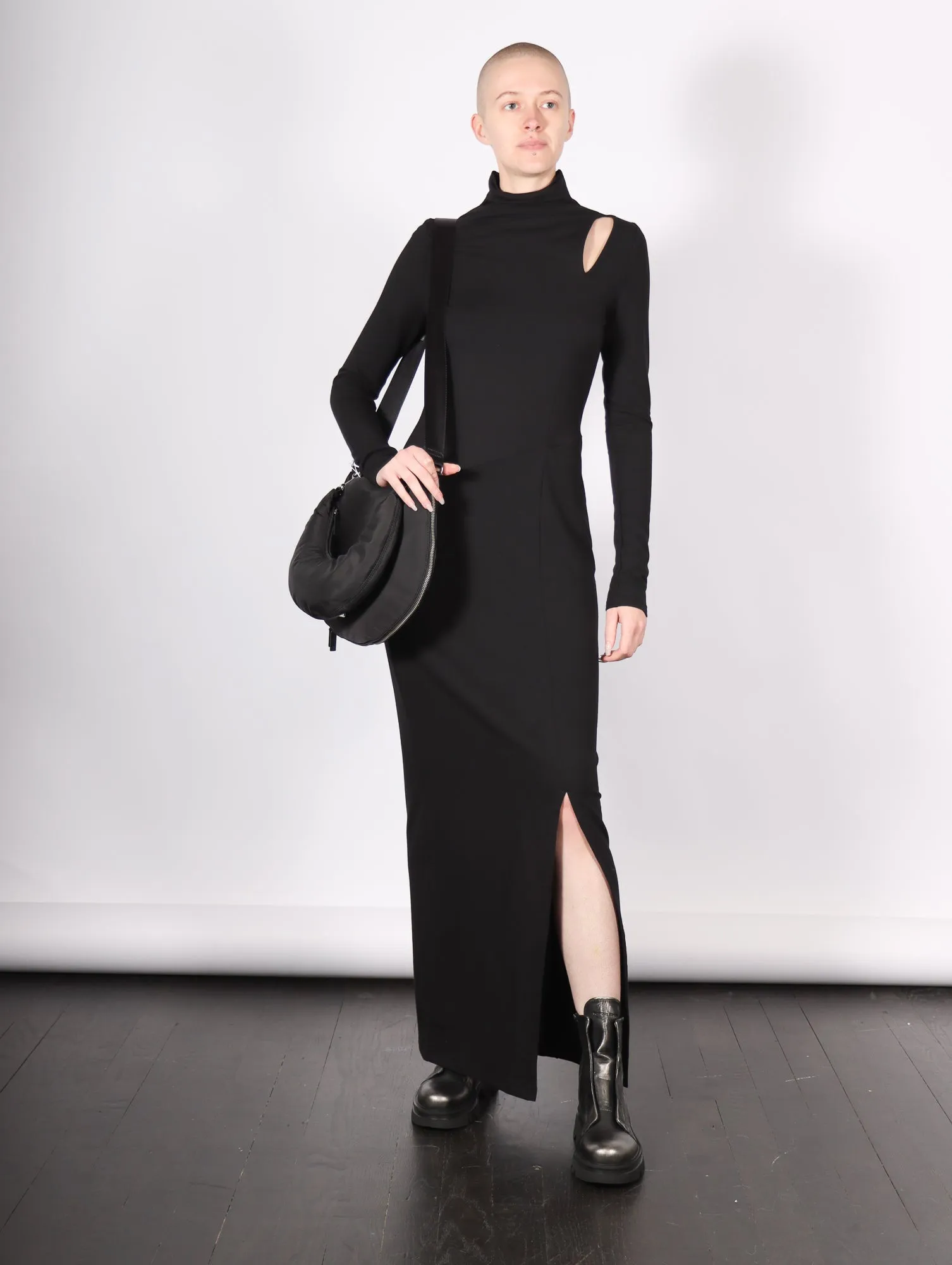 Lorimer Sweatshirt Dress in Black by Marcella