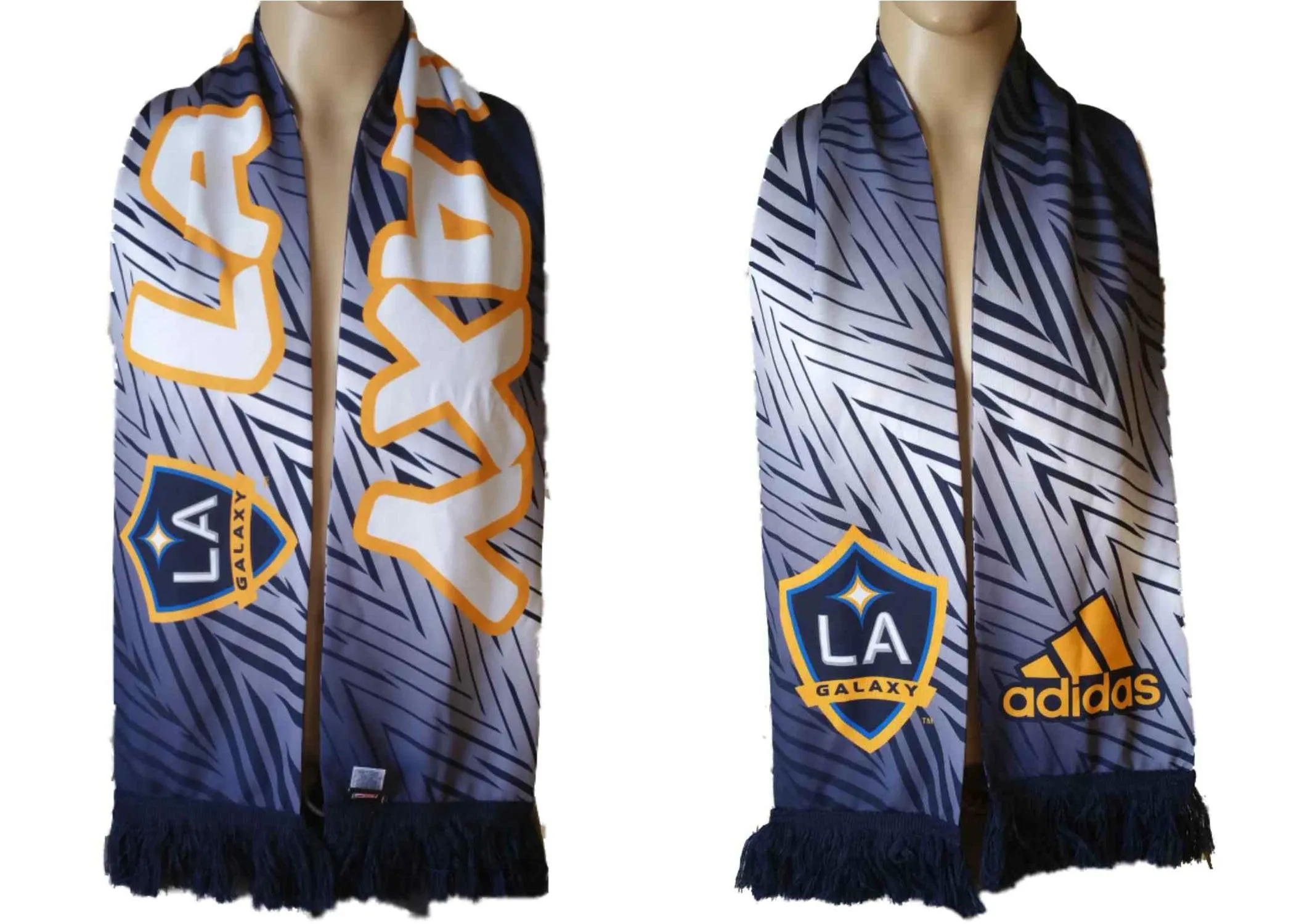 Los Angeles LA Galaxy Aiddas Gradient Style Reversible Scarf (58" x 7")