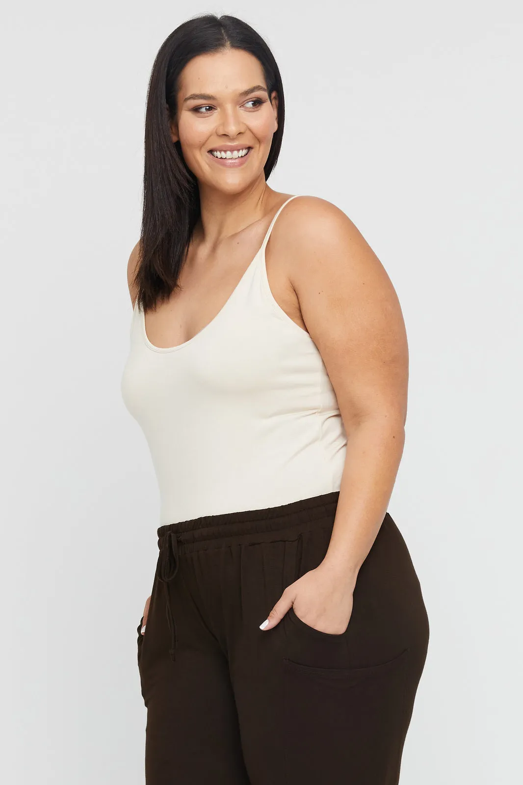 Lucia Bamboo Cami - Ecru