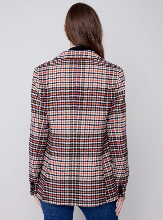 Luxurious Plaid Blazer