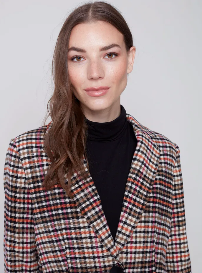 Luxurious Plaid Blazer