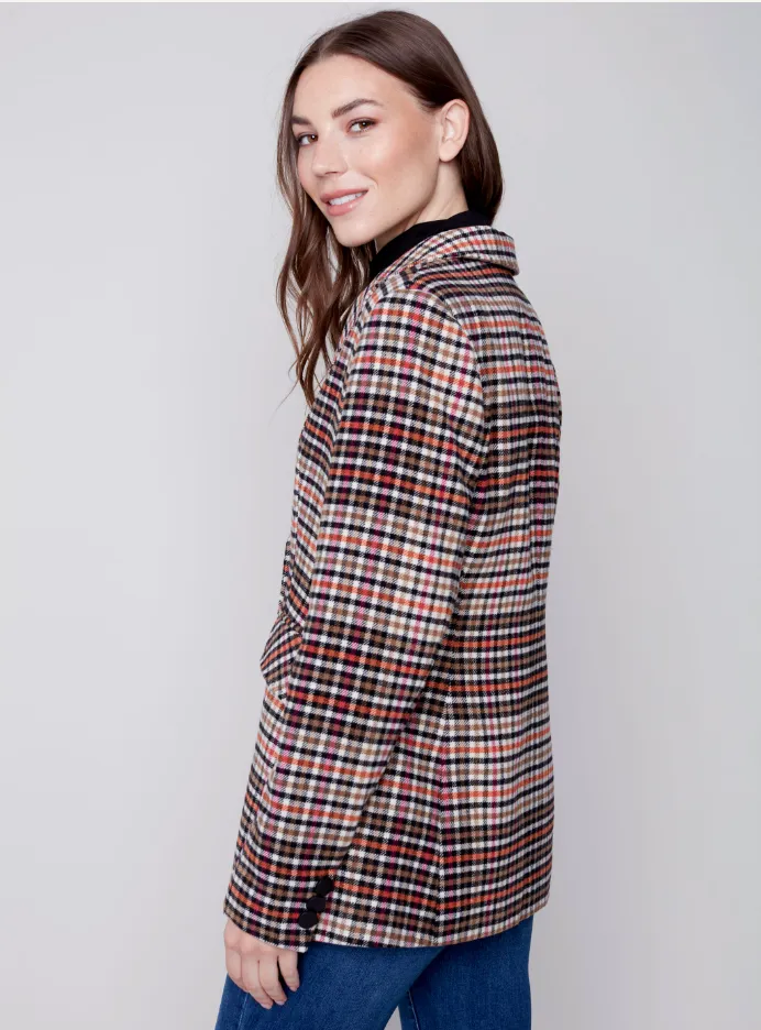 Luxurious Plaid Blazer