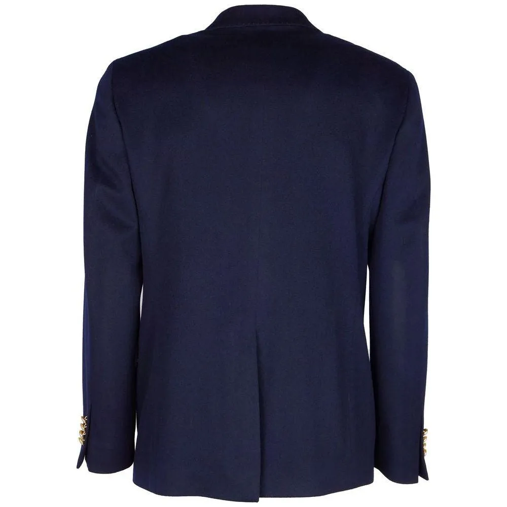 Made in Italy Blue Wool Vergine Blazer