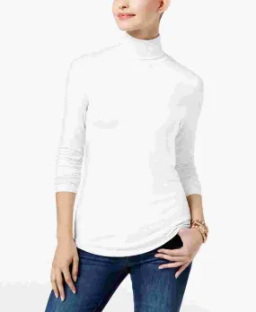 Maison Jules Women's Turtleneck Top White Size XX-Large