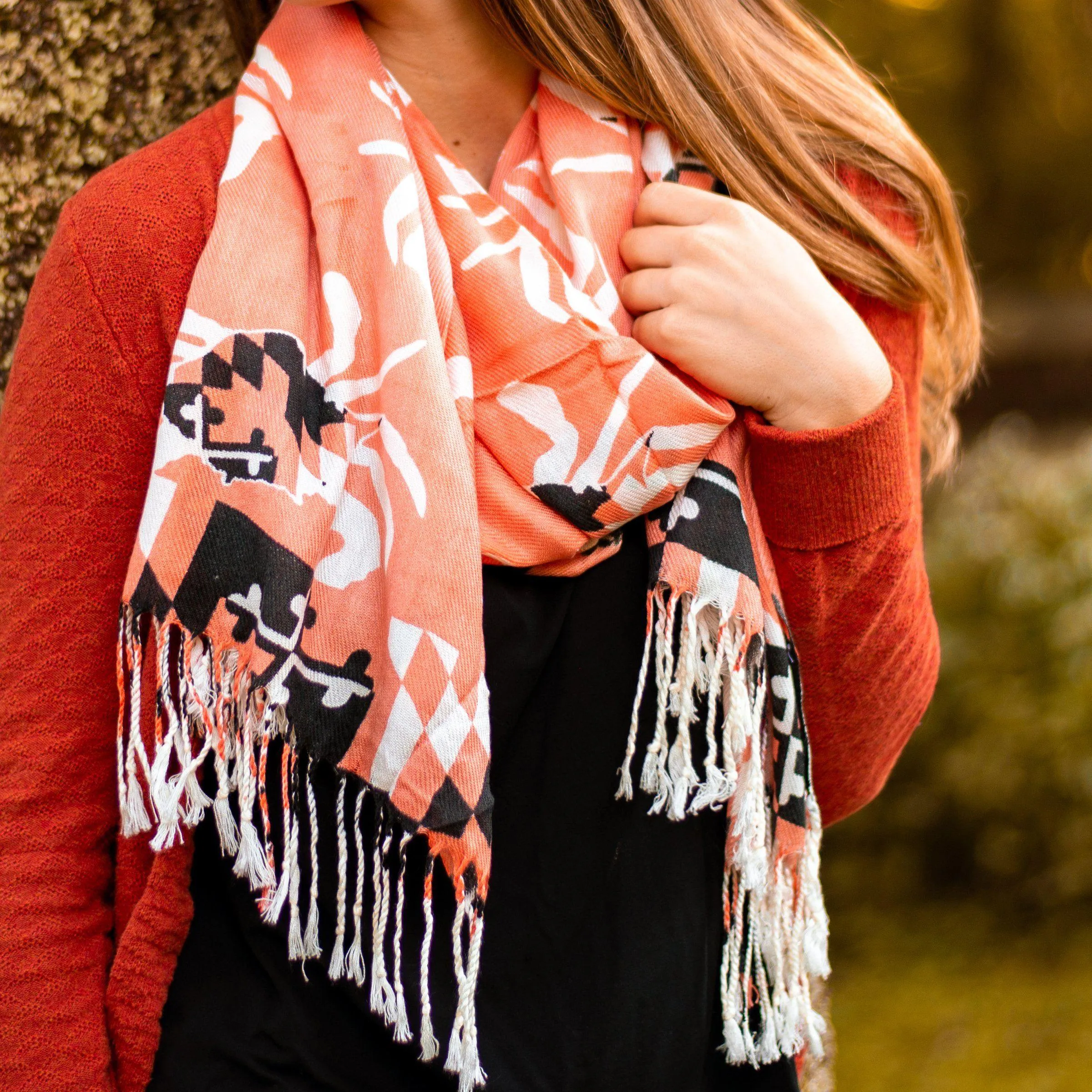 Maryland Crab Pattern (Orange) / Scarf