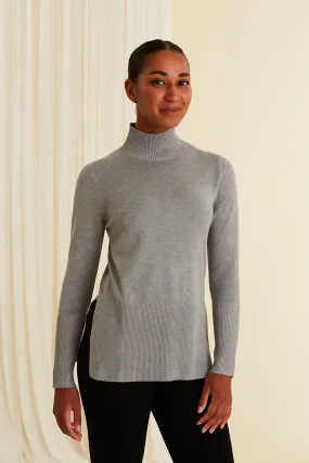 Maxine High Neck Jumper Grey