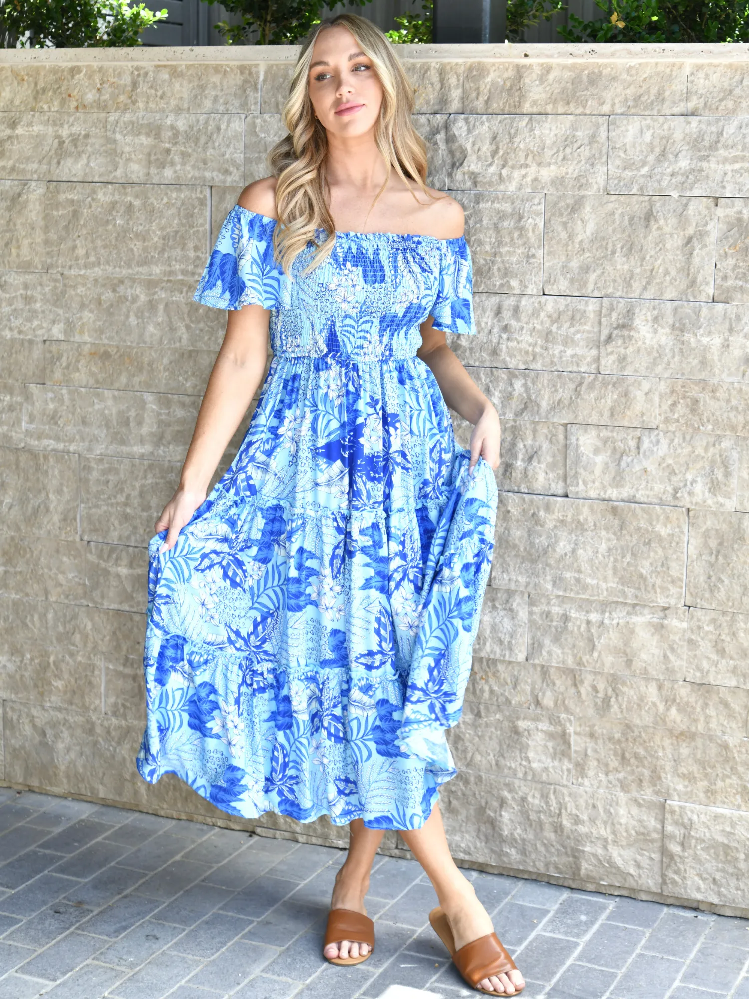 Maya Blue Floral Dress