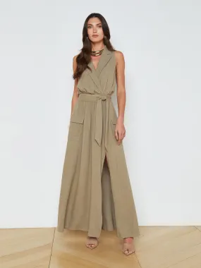 Mayer Linen-Blend Maxi Dress