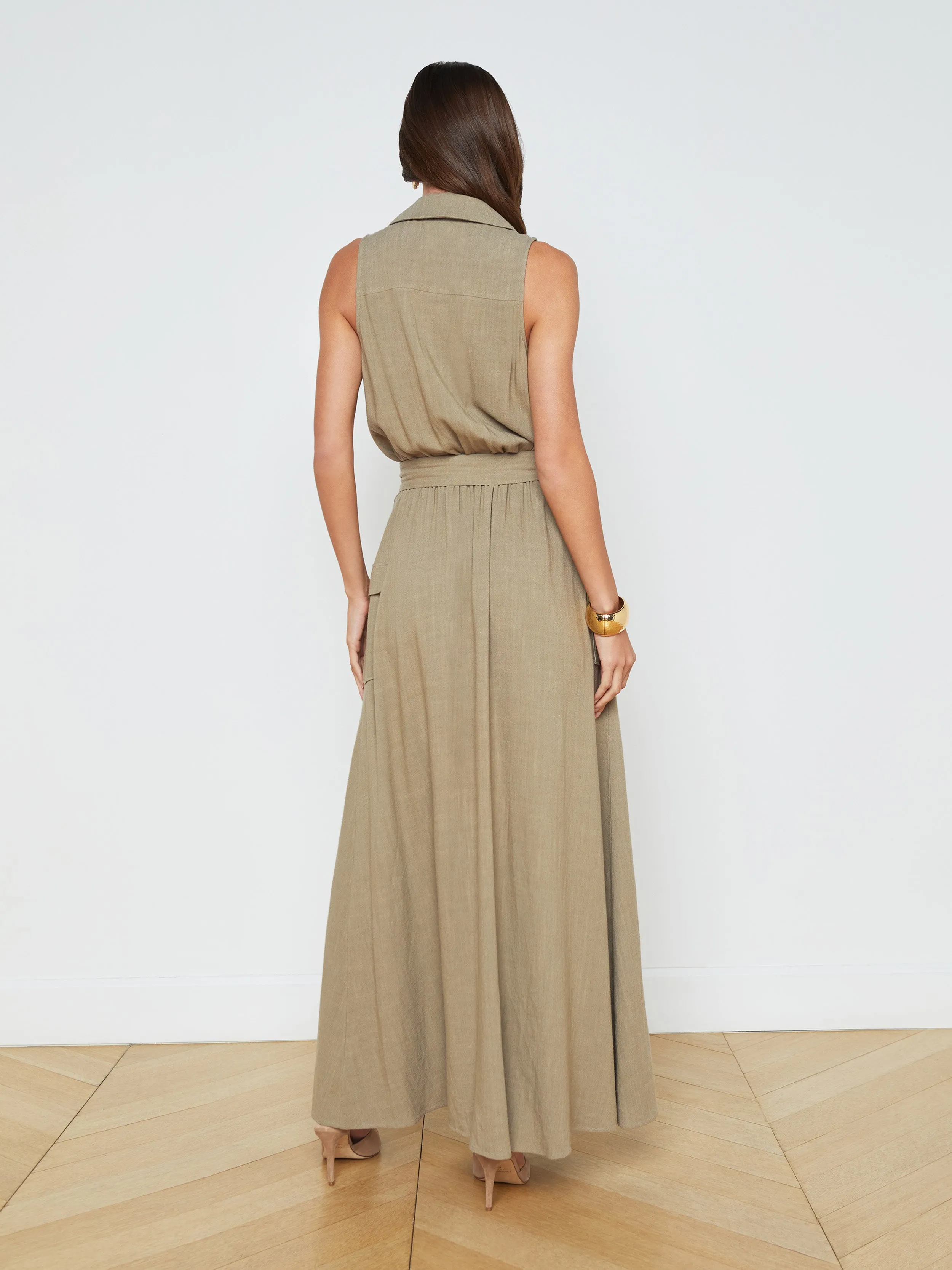 Mayer Linen-Blend Maxi Dress