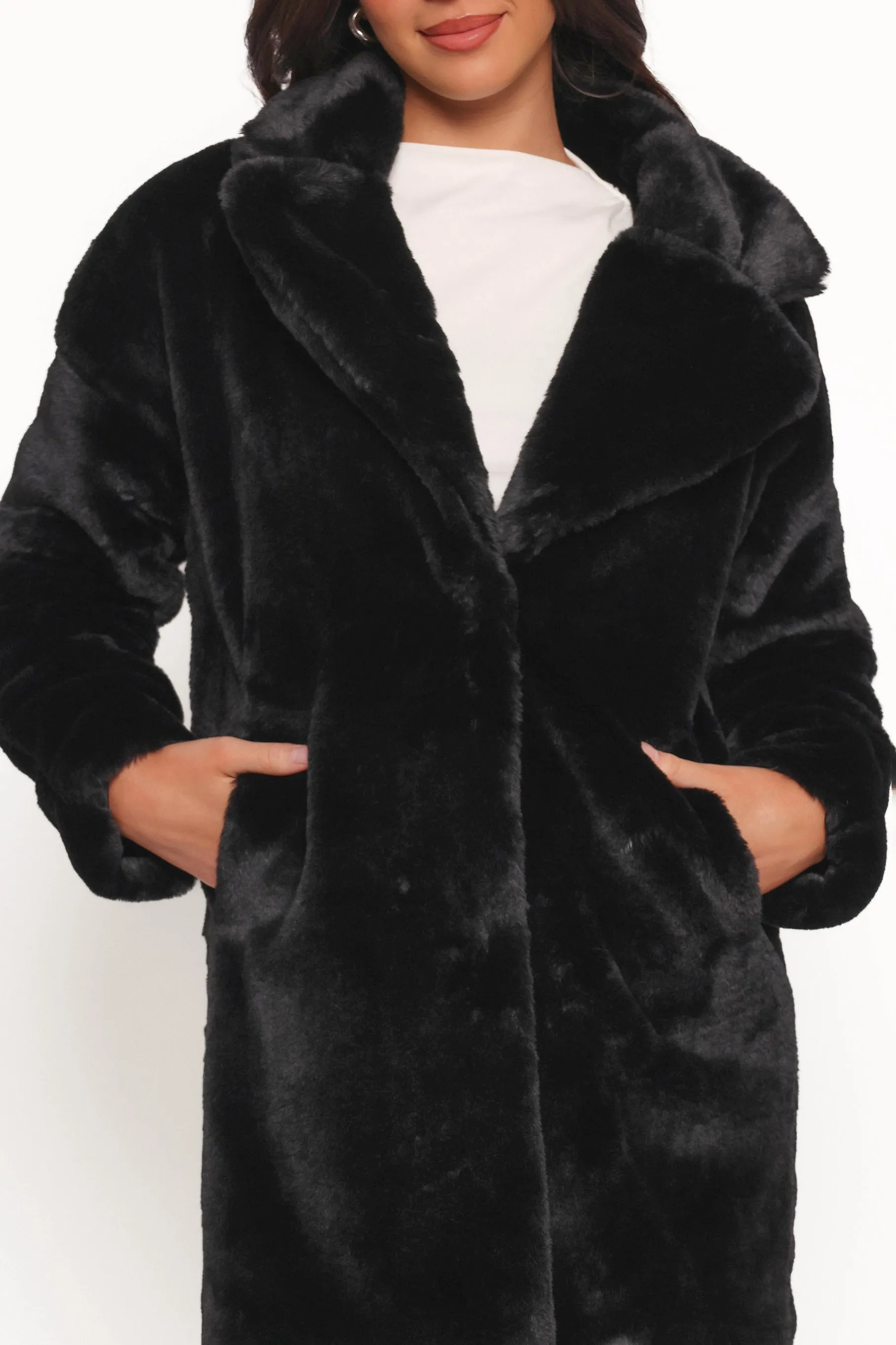 Meeka Faux Fur Jacket - Black