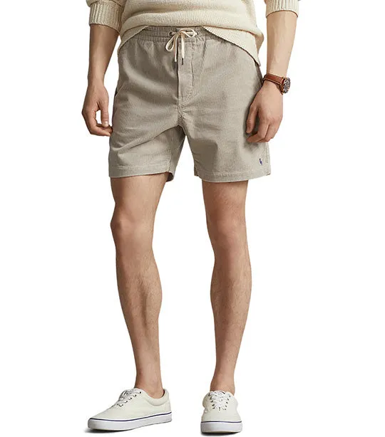 Men's 6in Polo Prepster Corduroy Shorts Khaki Stone