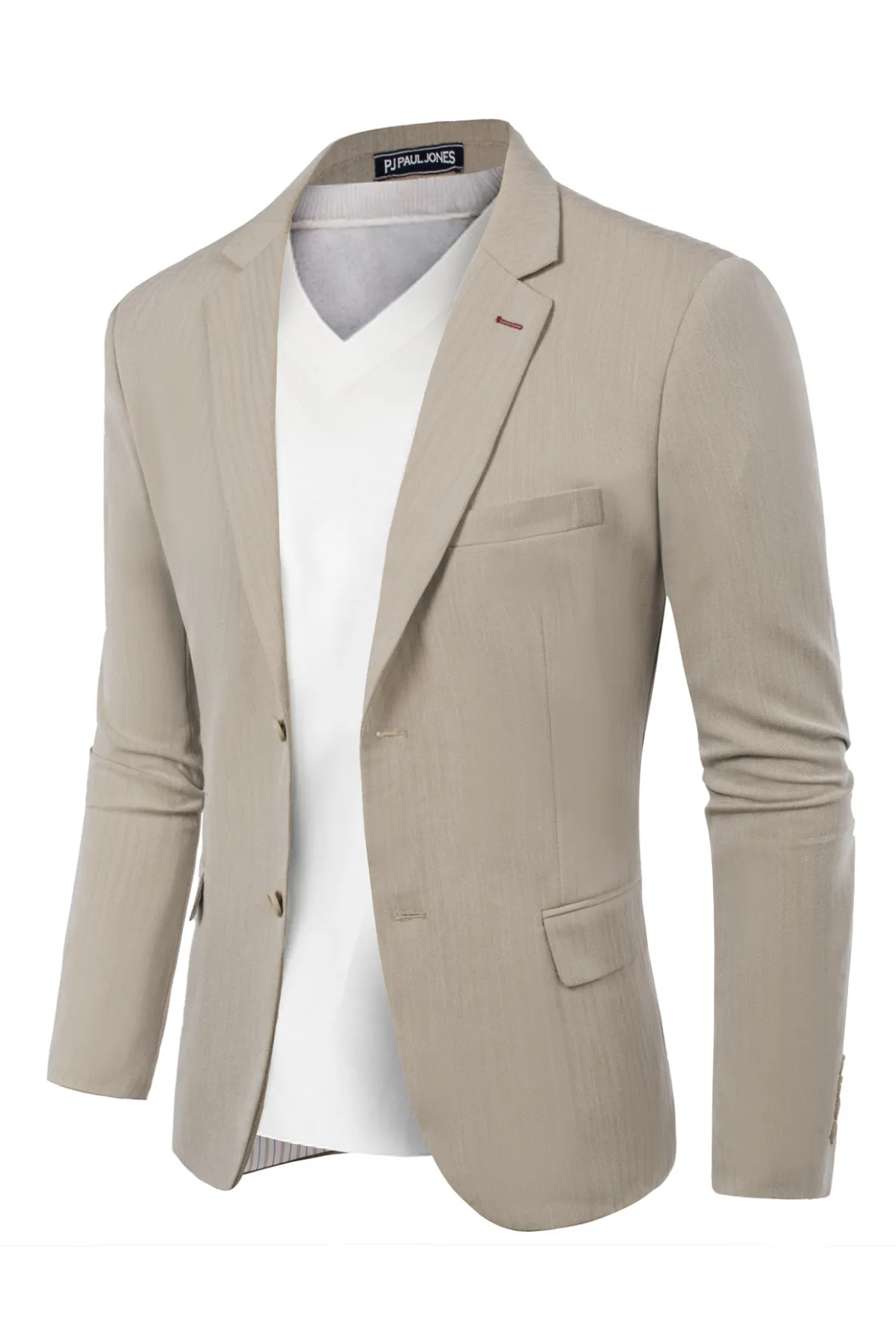 Mens Blazer Jacket Casual Herringbone Suit Jacket 2 Buttons Sports Coats for Wedding