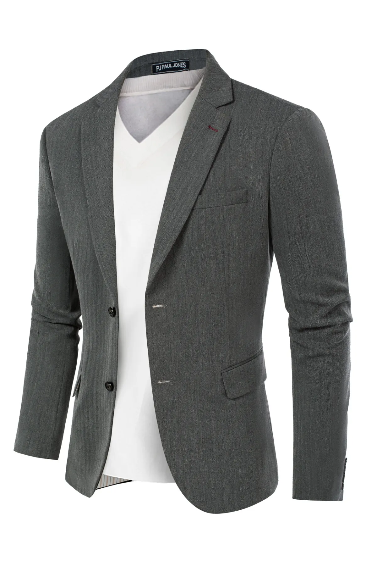 Mens Blazer Jacket Casual Herringbone Suit Jacket 2 Buttons Sports Coats for Wedding