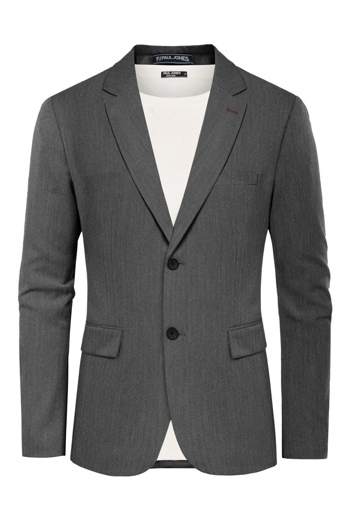 Mens Blazer Jacket Casual Herringbone Suit Jacket 2 Buttons Sports Coats for Wedding