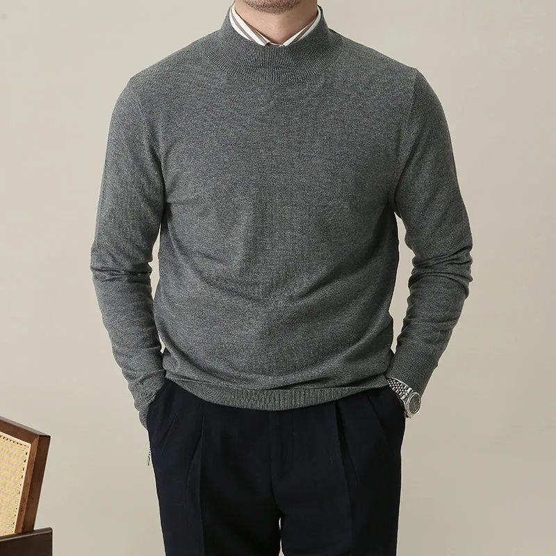 Men's Half Turtleneck Slim Fit Wool Sweater