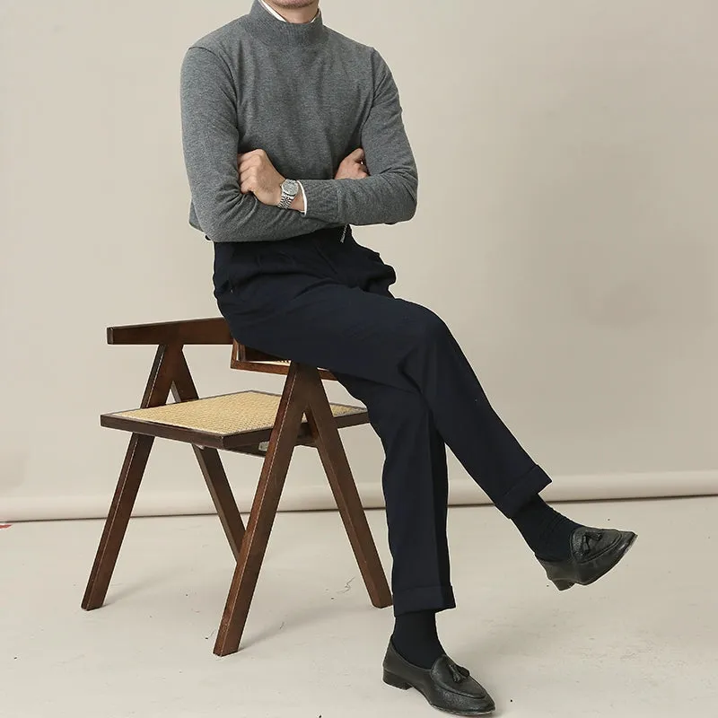 Men's Half Turtleneck Slim Fit Wool Sweater