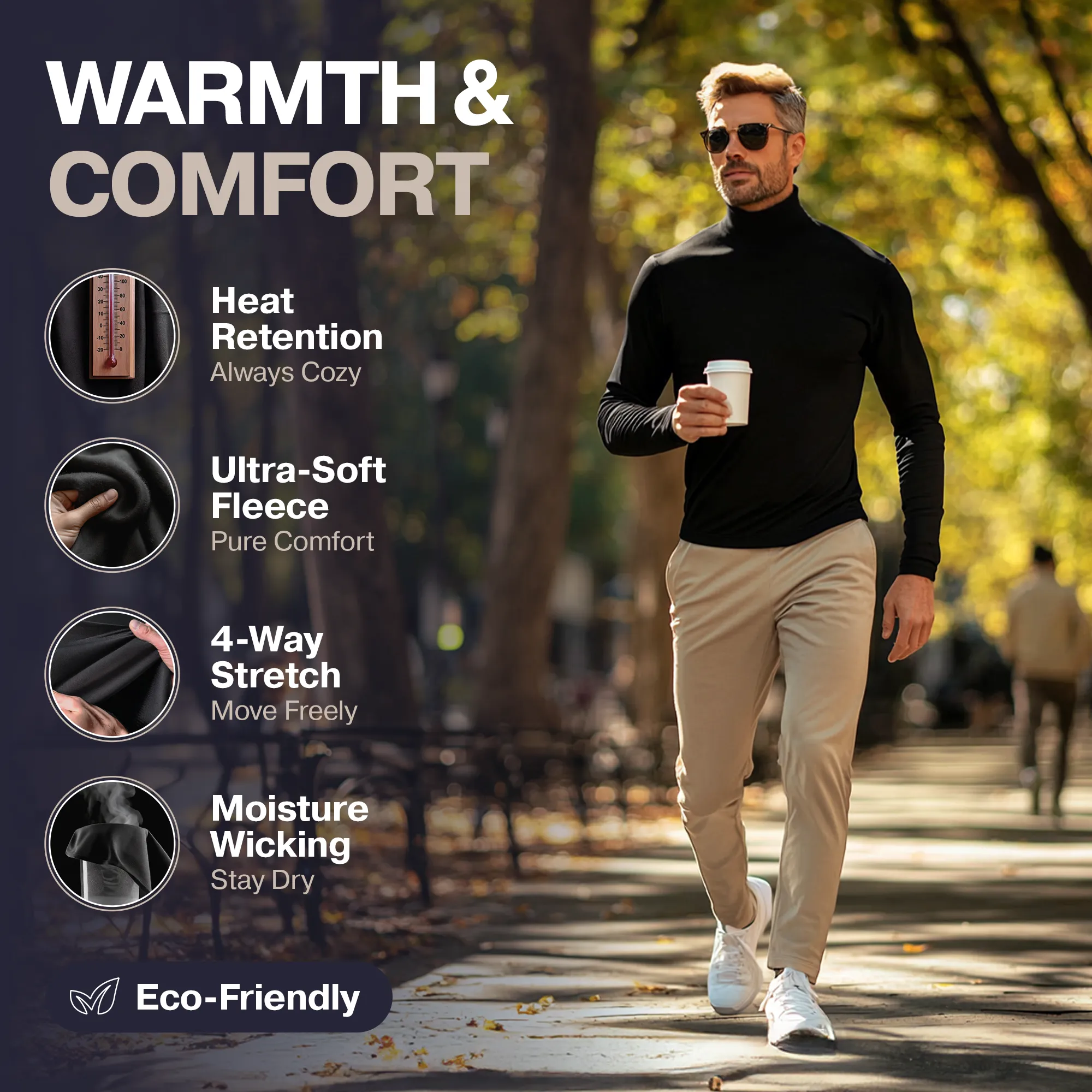 Men's Turtleneck Thermal Top