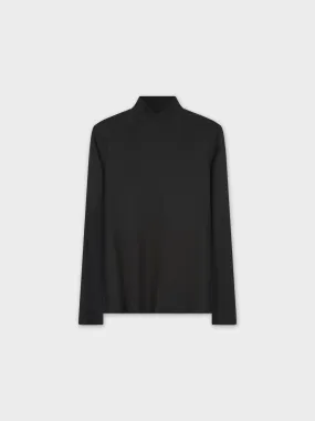 Mesh Turtleneck-Black