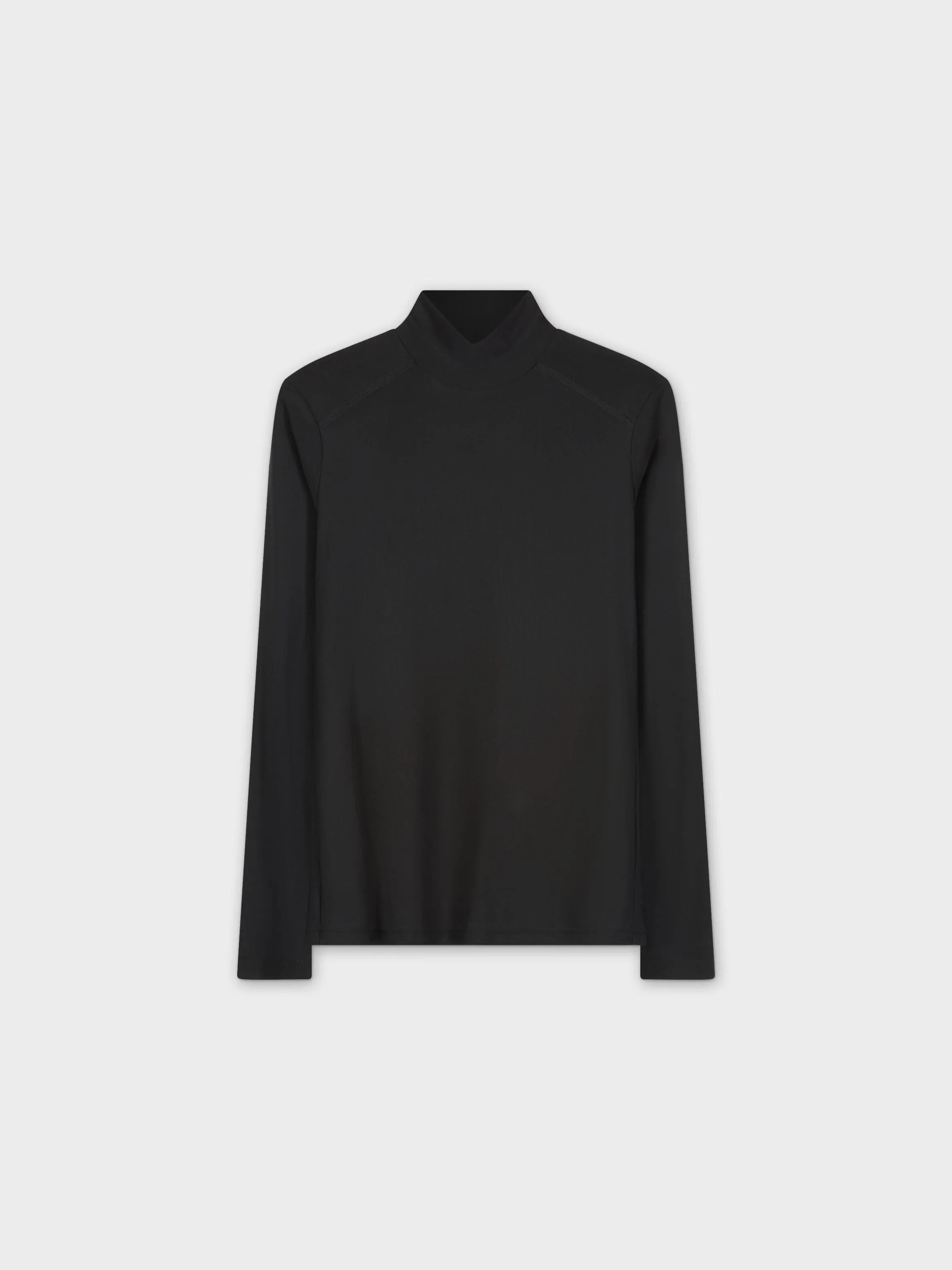 Mesh Turtleneck-Black