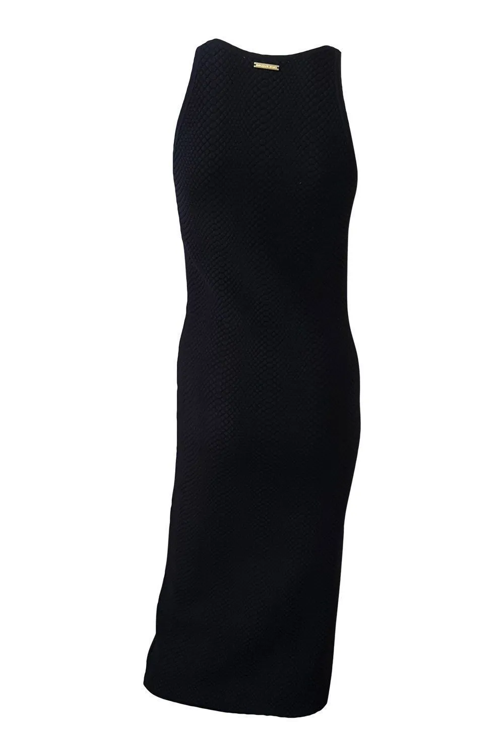 MICHAEL KORS Black Stretch Bodycon Midi Dress (S)