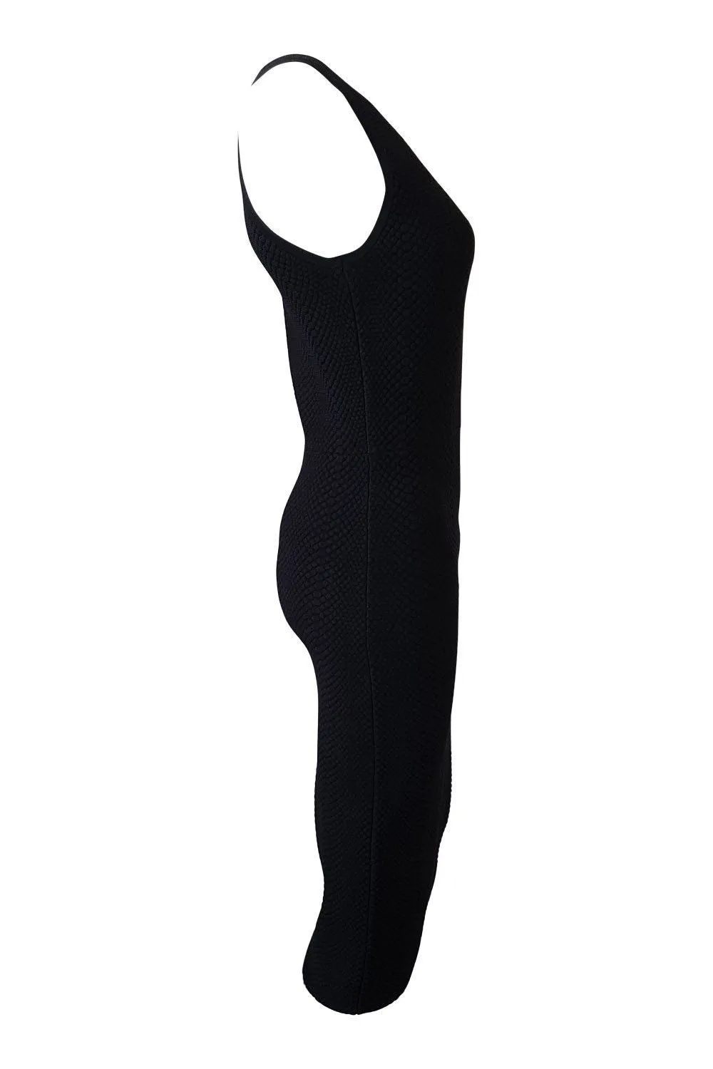 MICHAEL KORS Black Stretch Bodycon Midi Dress (S)